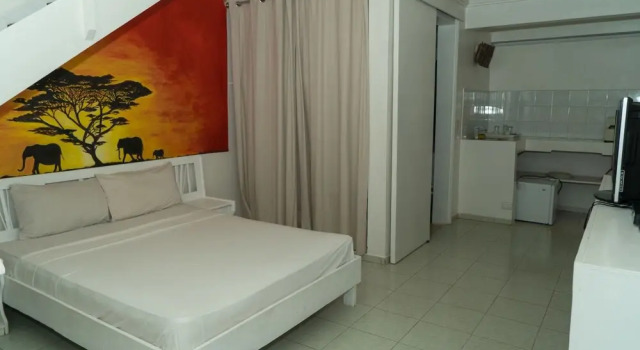 Четырёхместный номер Standard с красивым видом из окна Afreeka Beach Hostel & Music Bar