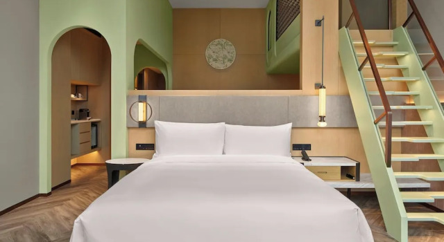 Двухместный семейный люкс с видом на город AC Hotel by Marriott Hangzhou