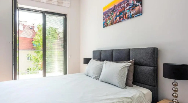 Апартаменты c 1 комнатой с балконом apartamenty-wroc Księcia Witolda by the River