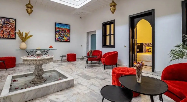 Riad N5, Забронировать Отель Отели Марракеш-Тенсифт-Эль-Хауз с бассейном, Бассейн