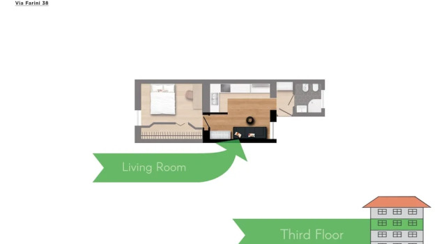 Farini - Charming One-bedroom Apartment in Isola Area, Book Apartment Milan Lombardy
