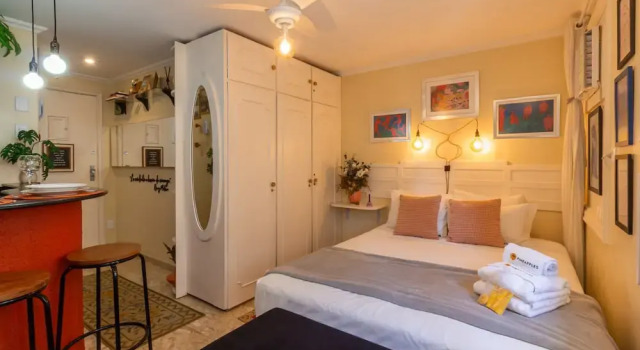 Boutique Studio 4 Minutes From Copacabana Beach Jc702b, Забронировать Бутик-отель Бутик-отели штата Рио-де-Жанейро, Бутик-отель