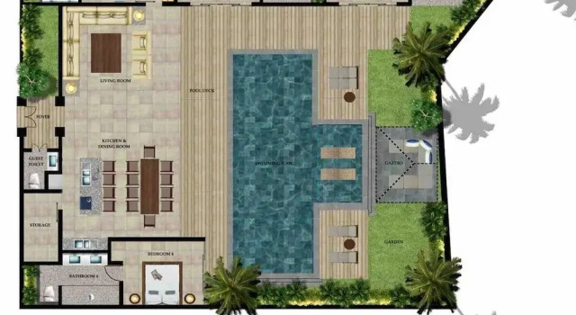 Modern 4 BR Villa 400m to the Beach in Canggu