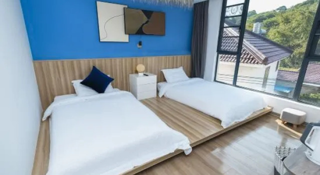 Кровать в общем номере Suzhou Banshandu Hillside Pool Holiday Meisu (Taihu Xishan Island Branch)