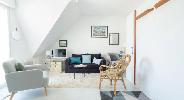 Studio cosy et lumineux à 2 pas de la plage et du centre ville
