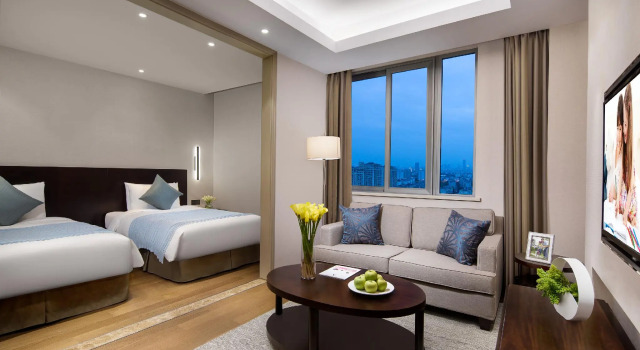 Двухместный люкс c 1 комнатой Somerset Emerald City Suzhou