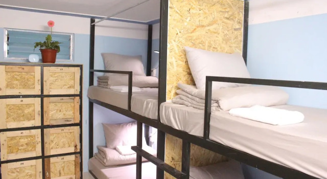 Кровать в общем номере Ha Giang Amazing Hostel