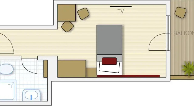 Одноместный номер Standard с балконом Hotel Gasthof Edelweiß