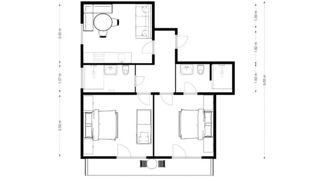 Апартаменты с 2 комнатами с балконом Casa Montana