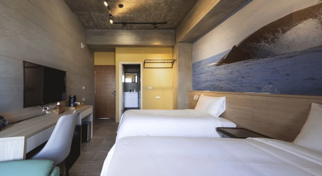 Comfort Kahden hengen huone parvekkeella kaupunkinäköala Deep blue 23 B&B