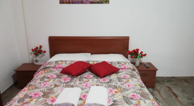 Кровать в общем номере Holiday Guesthouse