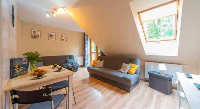 Студия с балконом Eleganckie i Stylowe Apartamenty Sun Seasons 24 w Karpaczu z Parkingiem by Noclegi Renters