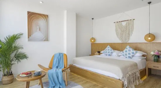 Семейный люкс с балконом Fansu Qihai'an Qingshe Seaview Homestay (Weizhou Island Shop)