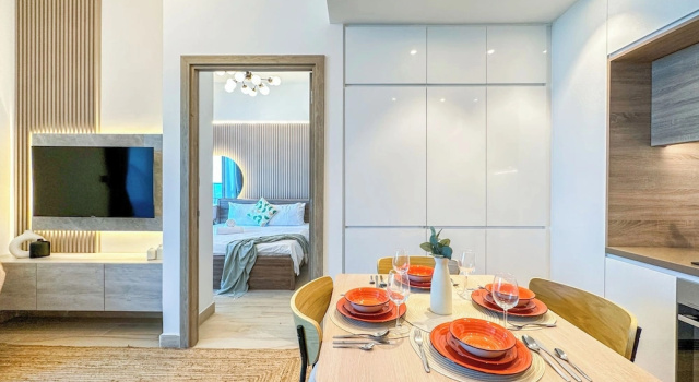 Super Luxury Flat Design with Sea View, Забронировать Бутик-отель Отели Эмирата Дубая с парковкой, рядом с Торговый центр The Beach, Парковка
