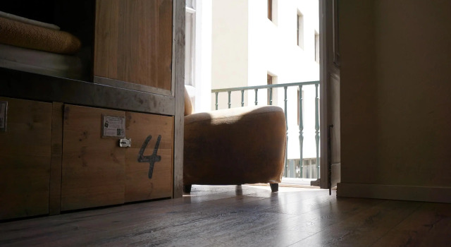 Кровать в общем номере Black Swan Hostel Sevilla