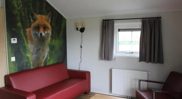 De Bijsselse Enk, Noors chalet 5, Rezerwuj Chalet Hotele w Veluwe z parkingiem, Parking