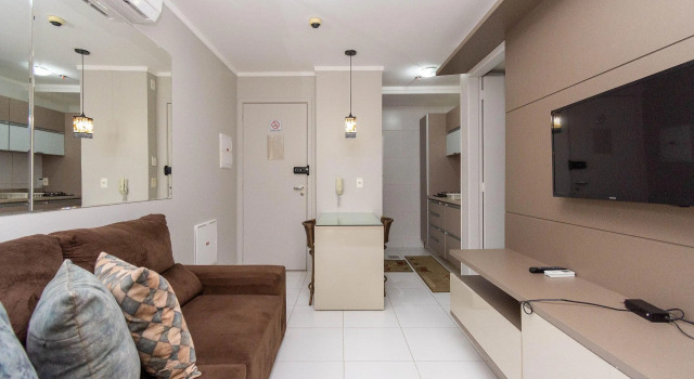 Apartamento 1 quarto no Edifício Metropolitan Barcelona - Próximo ao Shopping Flamboyant - Jardim Goias - MB1504B