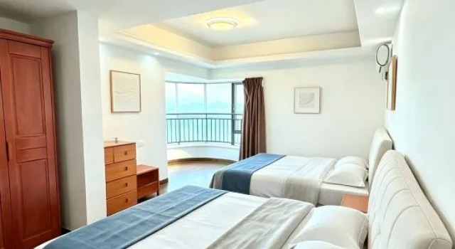 Люкс с 3 комнатами с видом на море Kaifeng Apartment Hotel Country Garden Shili Silver Beach