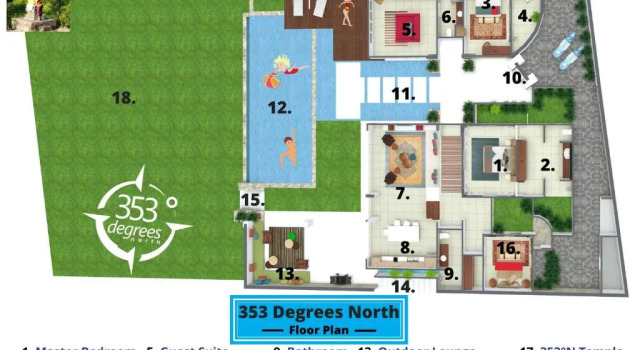 Вилла Deluxe 353 Degrees North