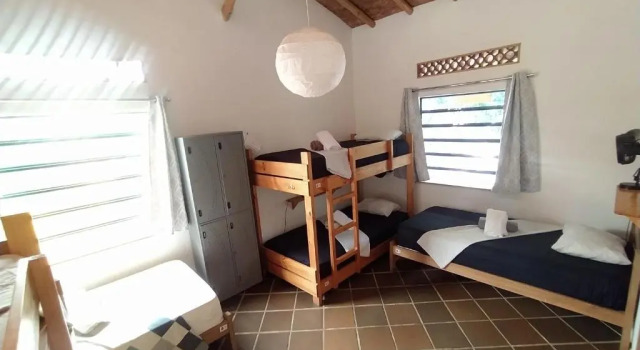 Кровать в общем номере Finca Hostal Bolivar - Casa Maracuya