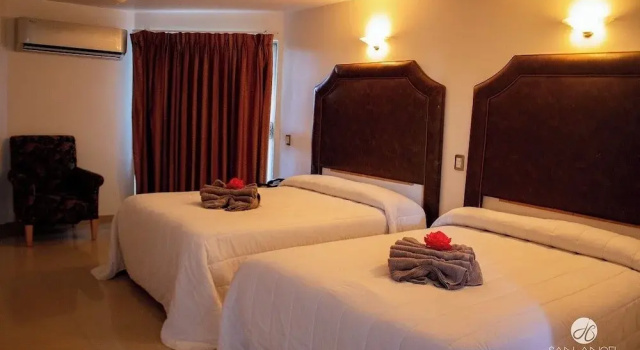 Двухместный номер Standard с видом на бассейн Hotel San Angel & Spa