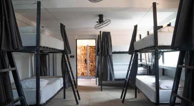 Кровать в общем номере Hostel Oryx Tulum