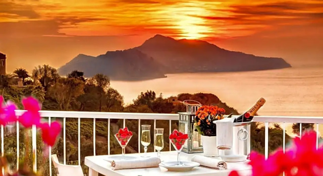 Двухместный номер Deluxe c 1 комнатой с видом на море Gocce Di Capri Resort