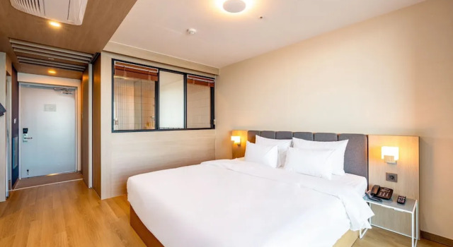 Camera doppia Deluxe con balcone e con vista sull'oceano Hound Hotel Ulsan