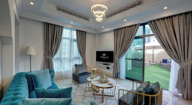 Durrani Homes - Unique Garden Apt at Souk Al Bahar besides Dubai Mall & Burjkhalifa with private jaccuzi, Забронировать Апартаменты/квартира Дубай Эмират Дубай, рядом с Дубайский аквариум