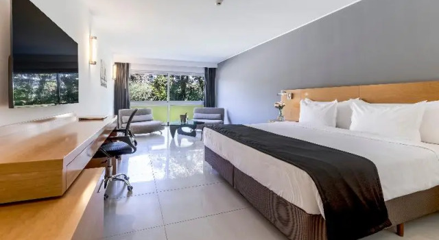 Двухместный номер Deluxe с балконом и с видом на бассейн Park Hotel