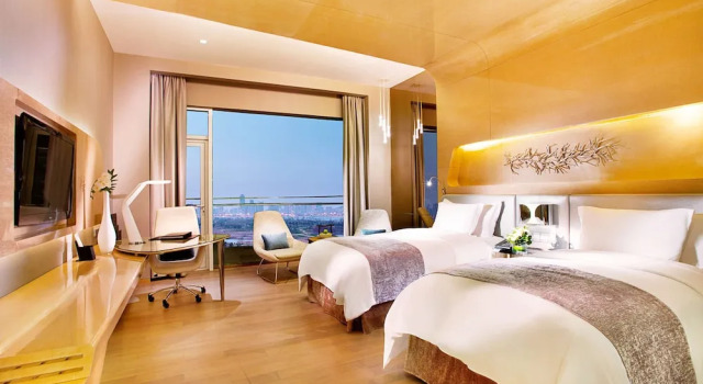 Одноместный номер Standard с видом на залив Wyndham Grand Qingdao