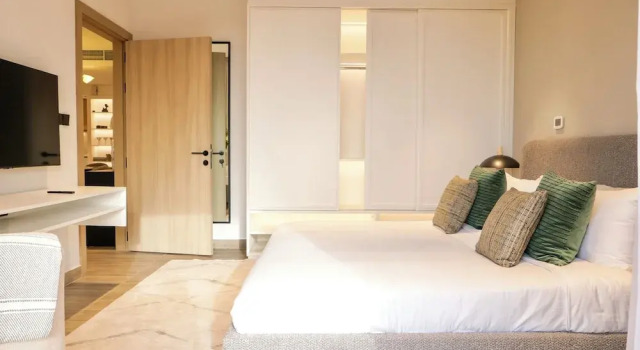 Апартаменты Luxury с 3 комнатами с балконом и с видом на залив Resort Apartments - Royal Amwaj South