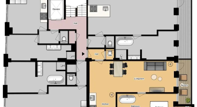Апартаменты c 1 комнатой с балконом Stayci Apartments Westeinde