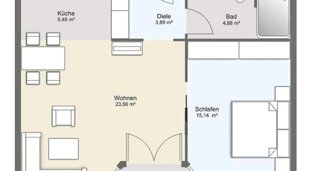 Апартаменты Residenz "bel-vital" F407 WG 21 mit Balkon und seitlichem Meerblick