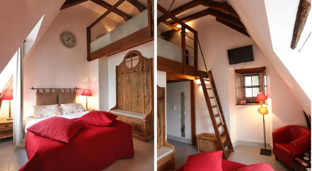 Семейный номер Standard Hôtel-Restaurant-Chambre Insolite Spa - Le XII de Luynes