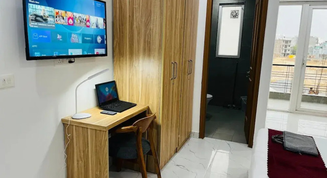 The Lodgers Luxury 1 BHK Serviced Apartment in Gurugram Near Millennium City Centre Metro, Забронировать Апартаменты/квартира Апартаменты Гургаон, рядом с Unitech Cyber City, Апартаменты/квартира
