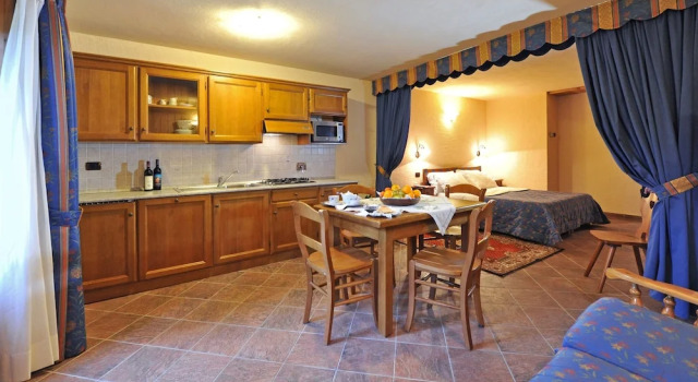 Студия с видом на горы Family Apartments Le Chalet