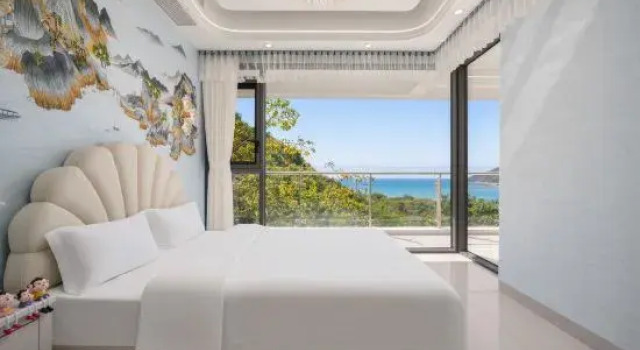 Люкс с 3 комнатами с видом на море Sanya Yuehai Xiangshu Villa (Serenity Coast Intercontinental Road)