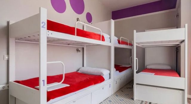 Кровать в общем номере (женский номер) Purple Nest Hostel