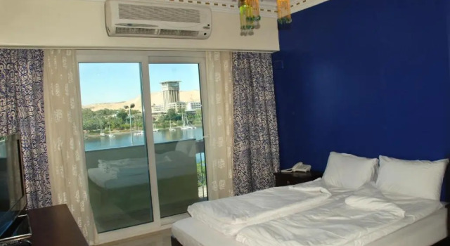 Luksusowy dwuosobowy pokój z widokiem na rzekę Philae Hotel Aswan