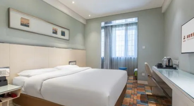 Двухместный номер Business GreenTree Inn Zaozhuang Shanting Jinke International Business Hotel