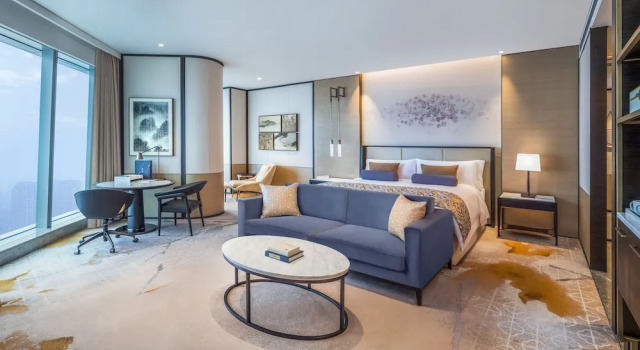 Двухместная Студио-люкс Panoramic Corner Meixi Lake Hotel, a Luxury Collection Hotel by Marriott, Changsha