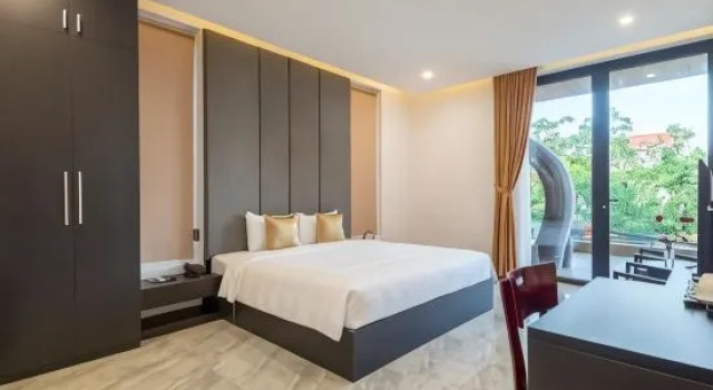 Люкс с 2 комнатами с видом на бассейн Khong Cam Garden Villas
