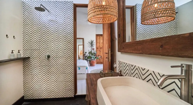 Rustic Interior Design, Private Villa, 3 BR, Umalas With Staff, Rezervovat Hotel Hotely v Bali s bazénem, Bazén