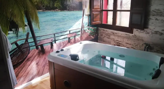 Номер Standard Hotel Boutique Real Posada De Liena con jacuzzi en "habitacion de hidromasaje"