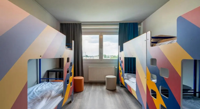 Кровать в общем номере a&o Berlin Kolumbus