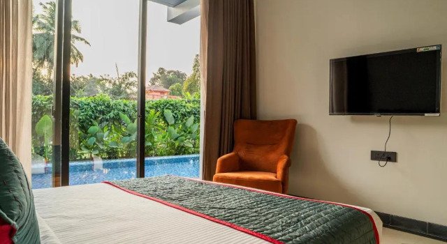 Villa Jaisal 3BHK Saligao North Goa by tisyastays, Book Villa Hotels in Goa with a Pool, Swimming Pool