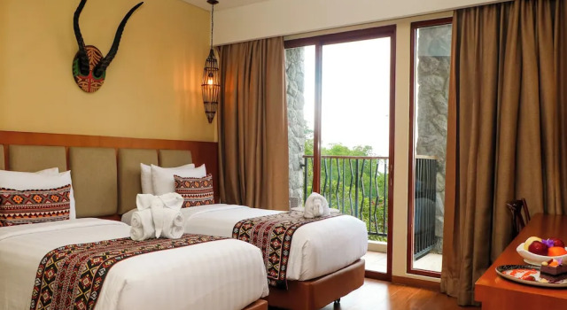 Deluxe Twin room with safari view Baobab Safari Resort