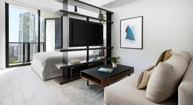 Двухместная Studio Suite с видом на залив The Elser Hotel Miami - An All-Suite Hotel