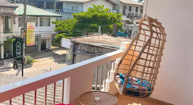 Двухместный номер Deluxe c 1 комнатой с балконом и с видом на город Hummus Hostel Hikkaduwa